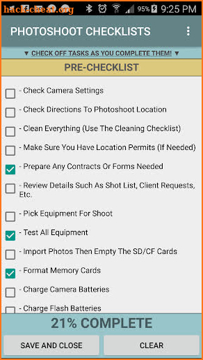 Photoshoot Checklists (PRO) screenshot