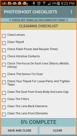 Photoshoot Checklists (PRO) screenshot