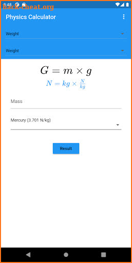 Physics Calculator screenshot