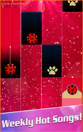 Piano Ladybug Noir Tiles screenshot