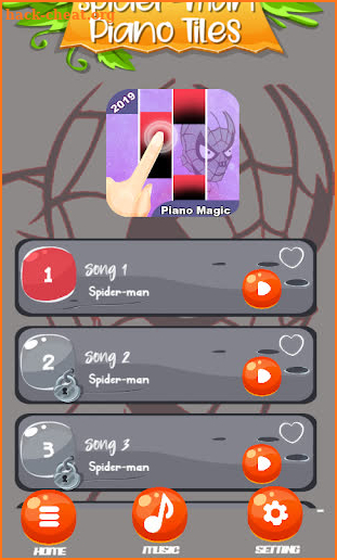 Piano Magic Spider-Man Tiles screenshot