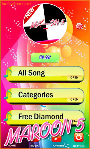 Piano Maroon 5 Tiles Game 2019 screenshot