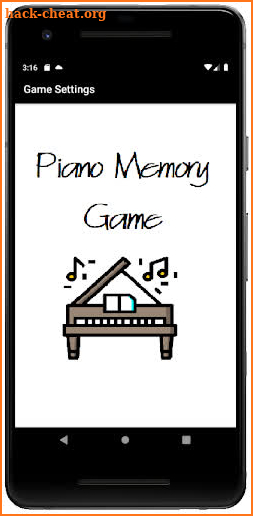 Piano Memory Game screenshot