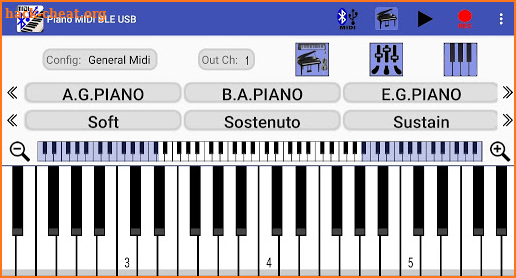 Piano MIDI Bluetooth USB screenshot