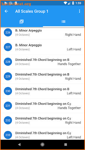 Piano Scale Shuffle ABRSM Piano Scale Cards Grade6 screenshot