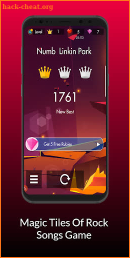 Piano Tiles Of Rock Songs Game screenshot