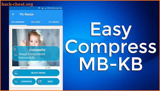 Pic Resize - Tiny photo Compressor MB or KB & Crop screenshot