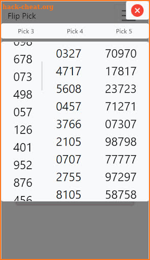 Pick 3, 4, 5 Lottery App screenshot