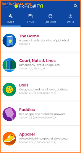 Pickleball FYI screenshot