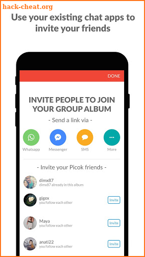 Picok - Collaborative Photo Albums screenshot