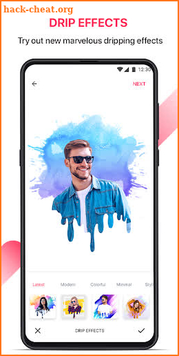 PicsLab - Photo background changer Neon Drips screenshot