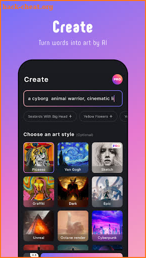 PicSo – AI art like Midjourney screenshot