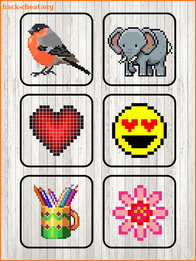 Picture color by number - adult pixel art screenshot