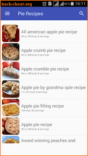 Pie recipes with photo offline screenshot