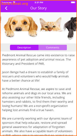 Piedmont Animal Rescue screenshot