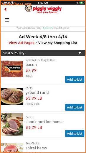 Piggly Wiggly LA South screenshot