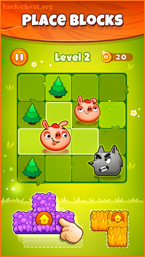 Pigs and Wolf - Block Puzzle screenshot