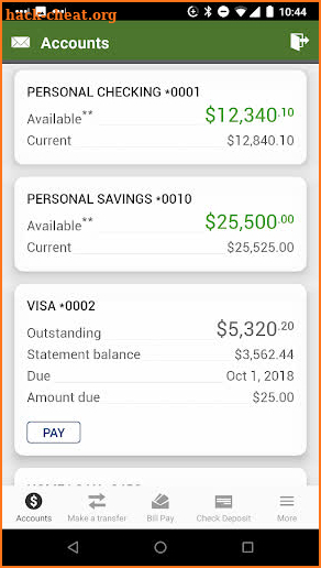 Pima FCU screenshot