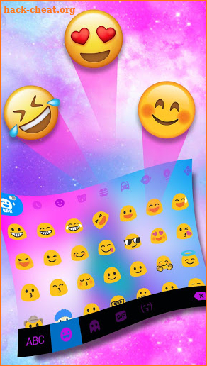 Pineapple Galaxy Keyboard Theme screenshot