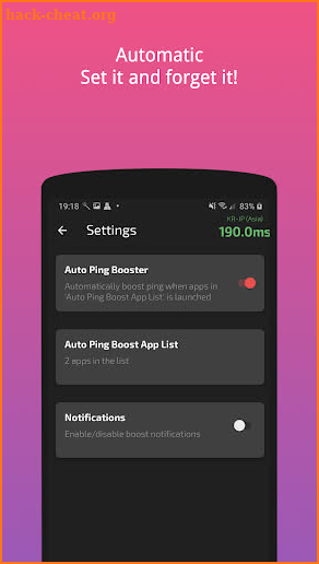Ping Booster ⚡Winner settings for better ping⚡ screenshot