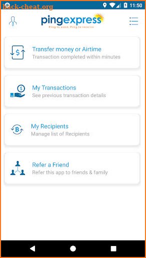Ping Express Instant Transfer screenshot