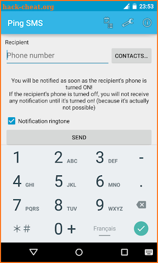 Ping SMS / Silent SMS screenshot