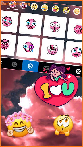 Pink Aesthetic Sky Keyboard Background screenshot