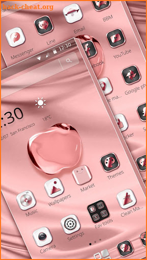 Pink Apple Crystal Theme screenshot