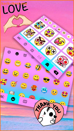 Pink Beach Live Keyboard Background screenshot