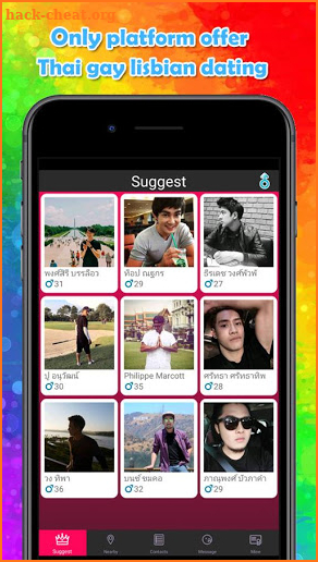 Pink-Best thai gay lisbian dating app screenshot