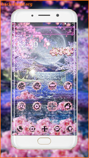 Pink Blossom Night Theme screenshot