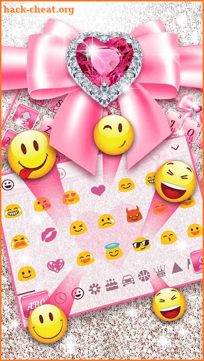 Pink bow diamond keyboard screenshot