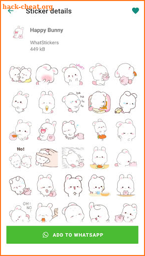 Pink Bunny Sticker screenshot