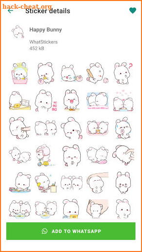 Pink Bunny Sticker screenshot