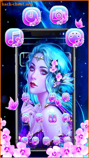 Pink Butterfly Fairy Theme screenshot