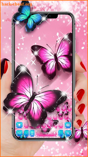 Pink Butterfly Keyboard screenshot