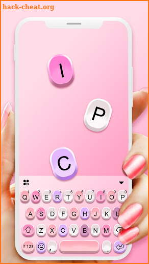 Pink Candy Color Keyboard Background screenshot