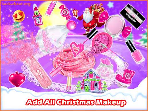 Pink Christmas Makeup Slime screenshot