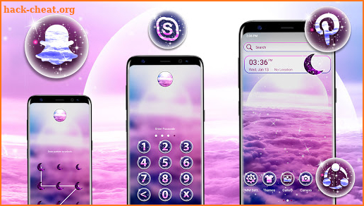 Pink Clouds Sky Launcher Theme screenshot