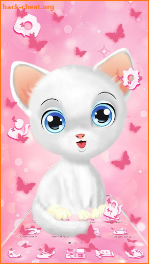 Pink Cute Kitty Theme screenshot