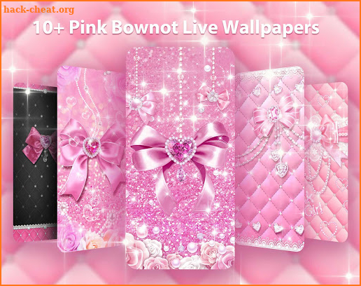 Pink Diamond Bowknot Live Wallpaper & Launcher screenshot