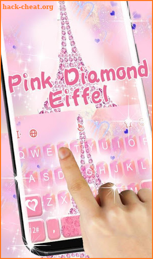 Pink Diamond Eiffel Keyboard Theme screenshot