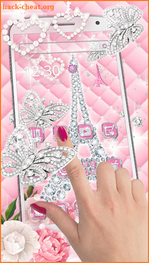 Pink Diamond Eiffel Tower Theme💎🌹 screenshot