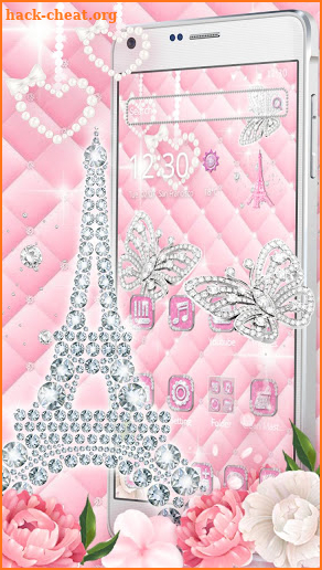 Pink Diamond Eiffel Tower Theme💎🌹 screenshot