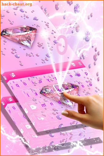 Pink Diamond Heart Keyboard screenshot