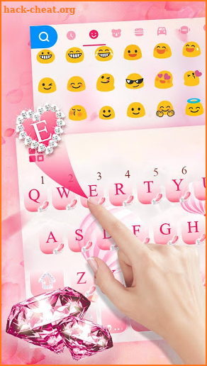 Pink Diamond Paris Keyboard Theme screenshot