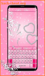 Pink Diamond Princess Keyboard Theme screenshot