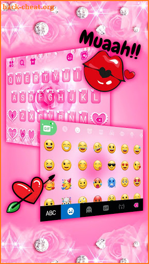 Pink Diamond Rose Keyboard Theme screenshot