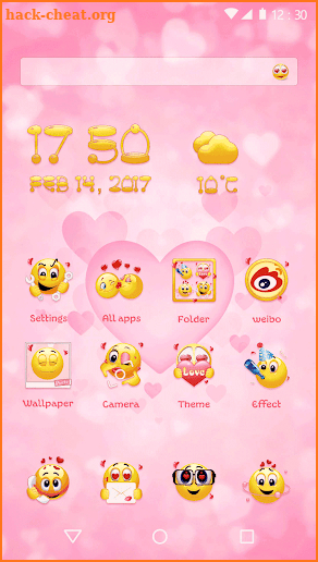 Pink Emoji 2018 - Love Wallpaper Theme screenshot