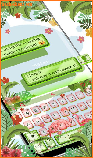 Pink Flamingo Keyboard Theme screenshot